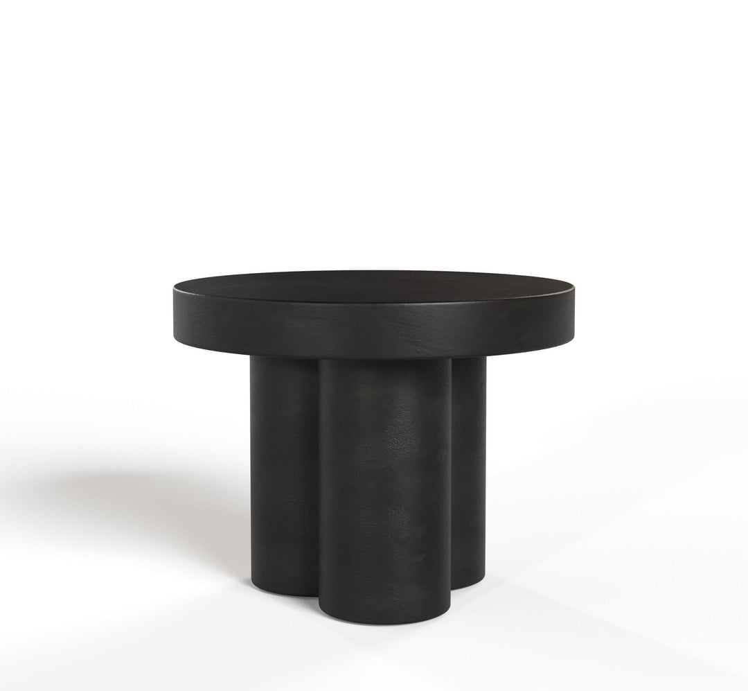 Bruni  Modern Black Concrete End Table