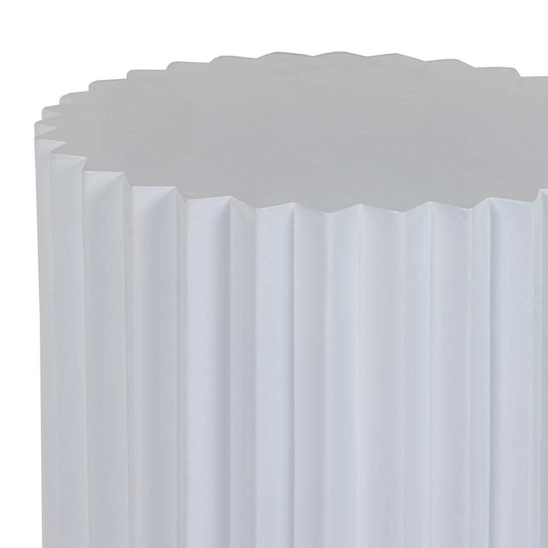 Evadale - Modern White Concrete End Table