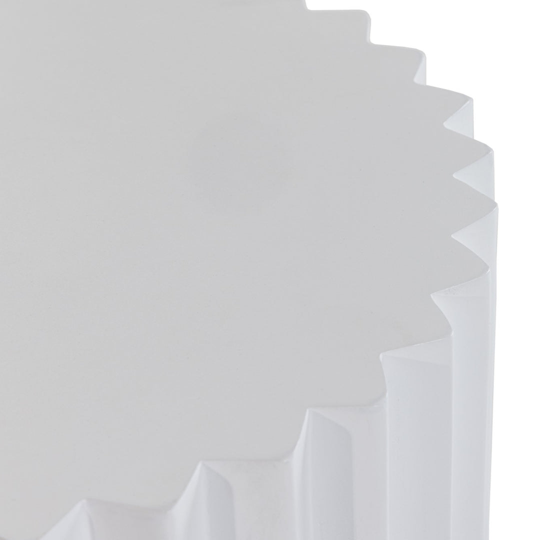 Evadale - Modern White Concrete End Table