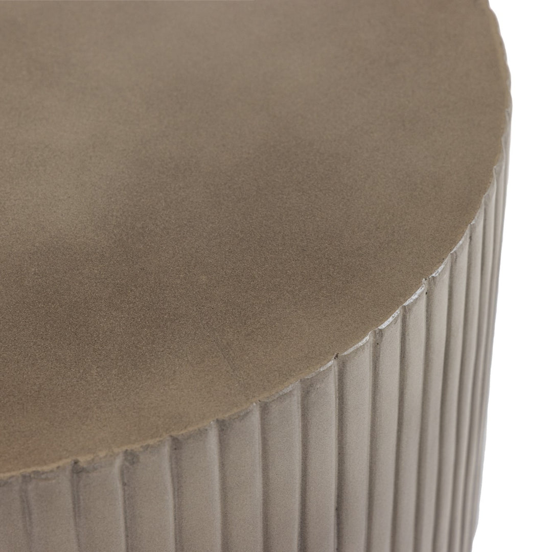 Gruver - Modern Grey Concrete End Table