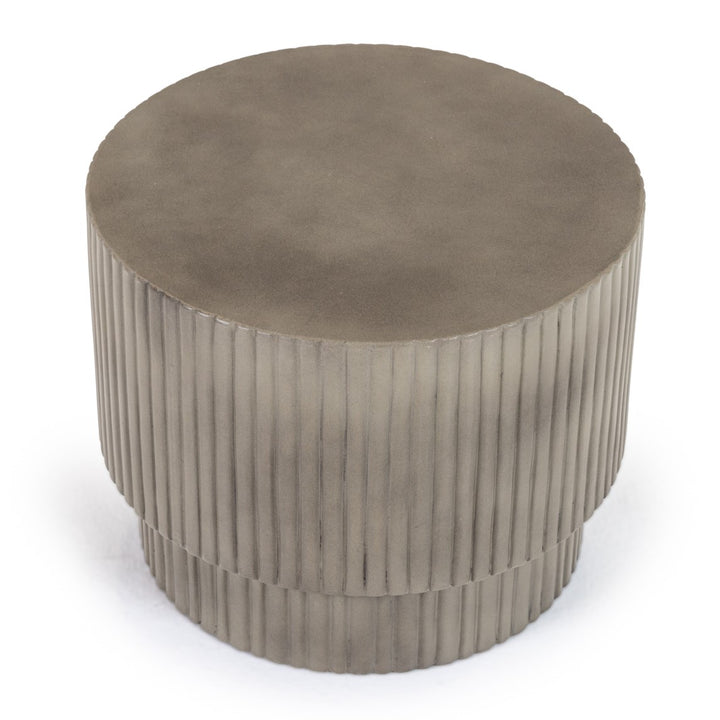 Gruver - Modern Grey Concrete End Table