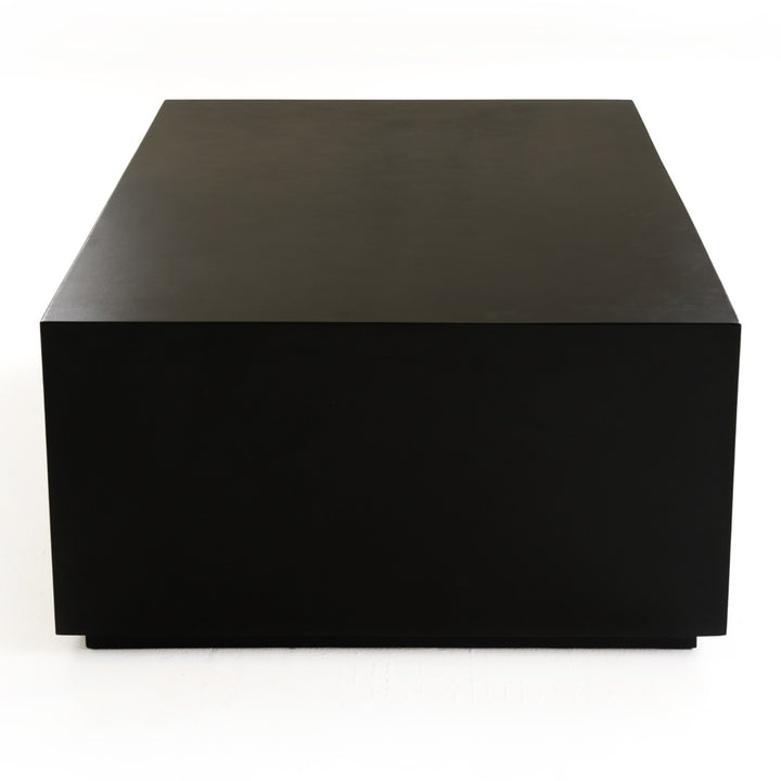 Fresno  Modern Black Concrete Coffee Table