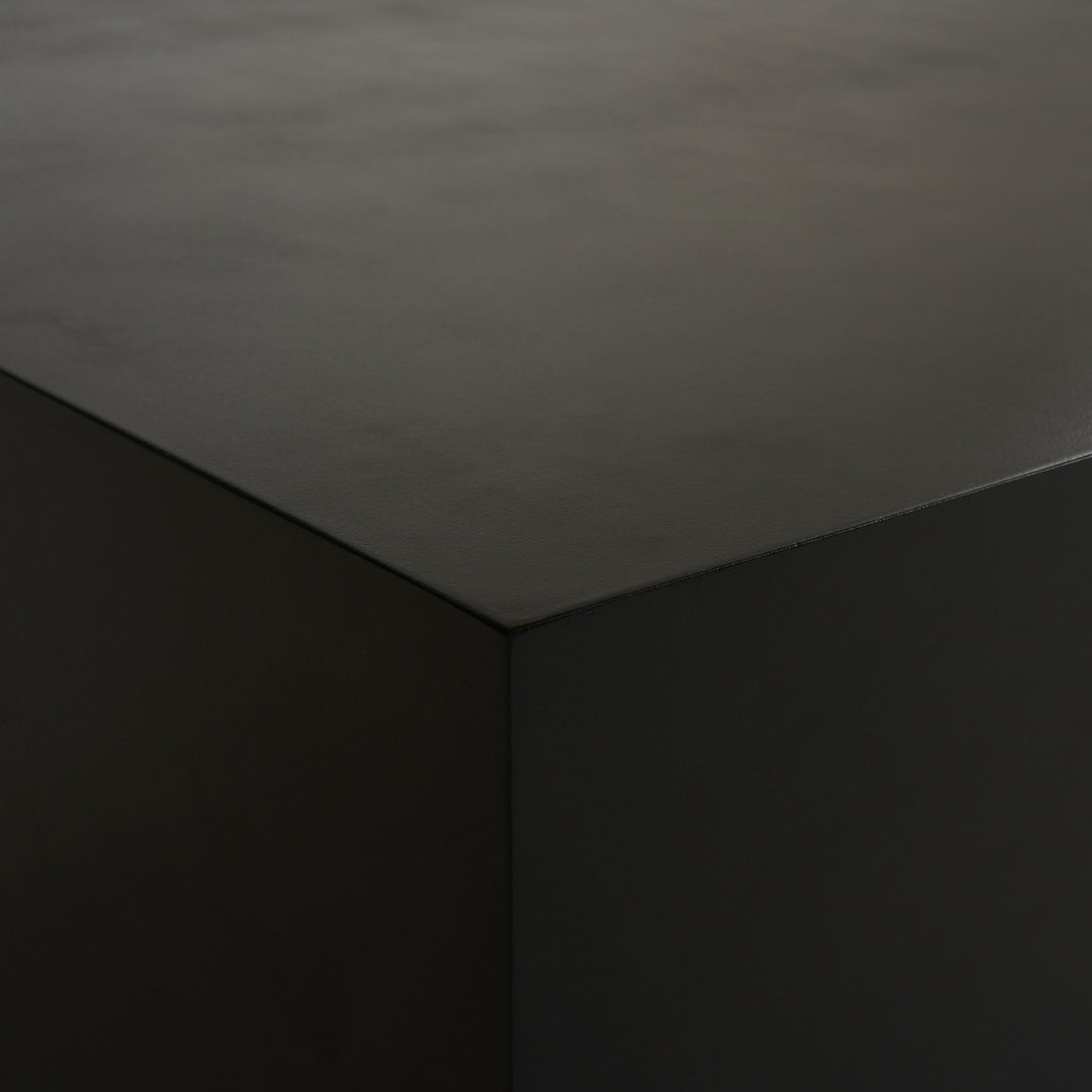 Fresno  Modern Black Concrete Coffee Table