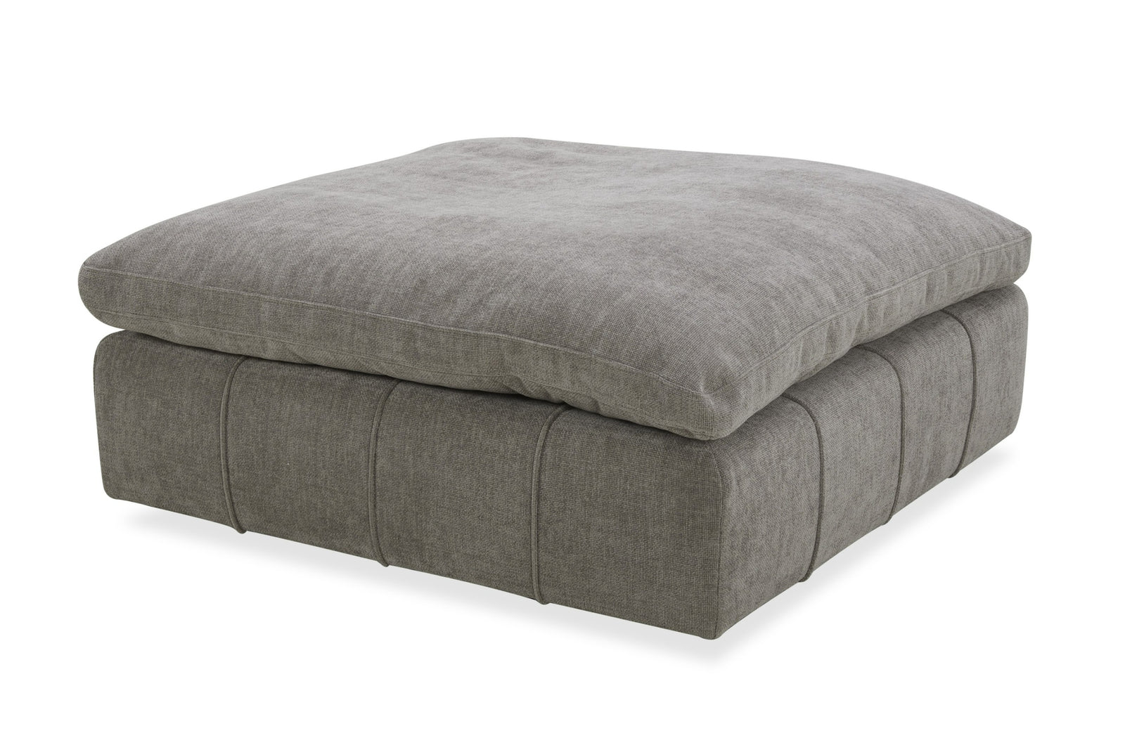Vicki - Modern Grey Fabric Ottoman