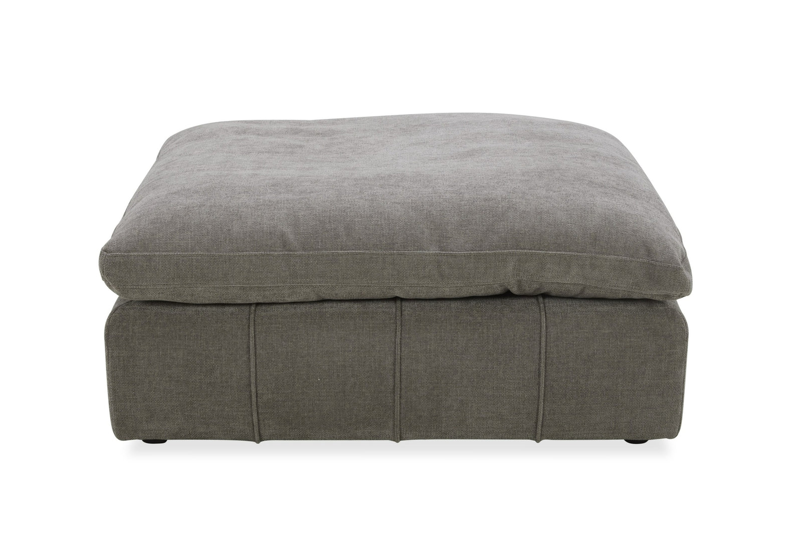 Vicki - Modern Grey Fabric Ottoman