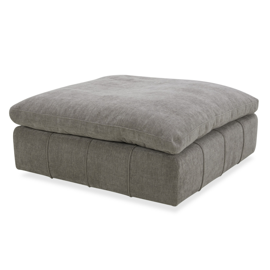 Vicki - Modern Grey Fabric Ottoman