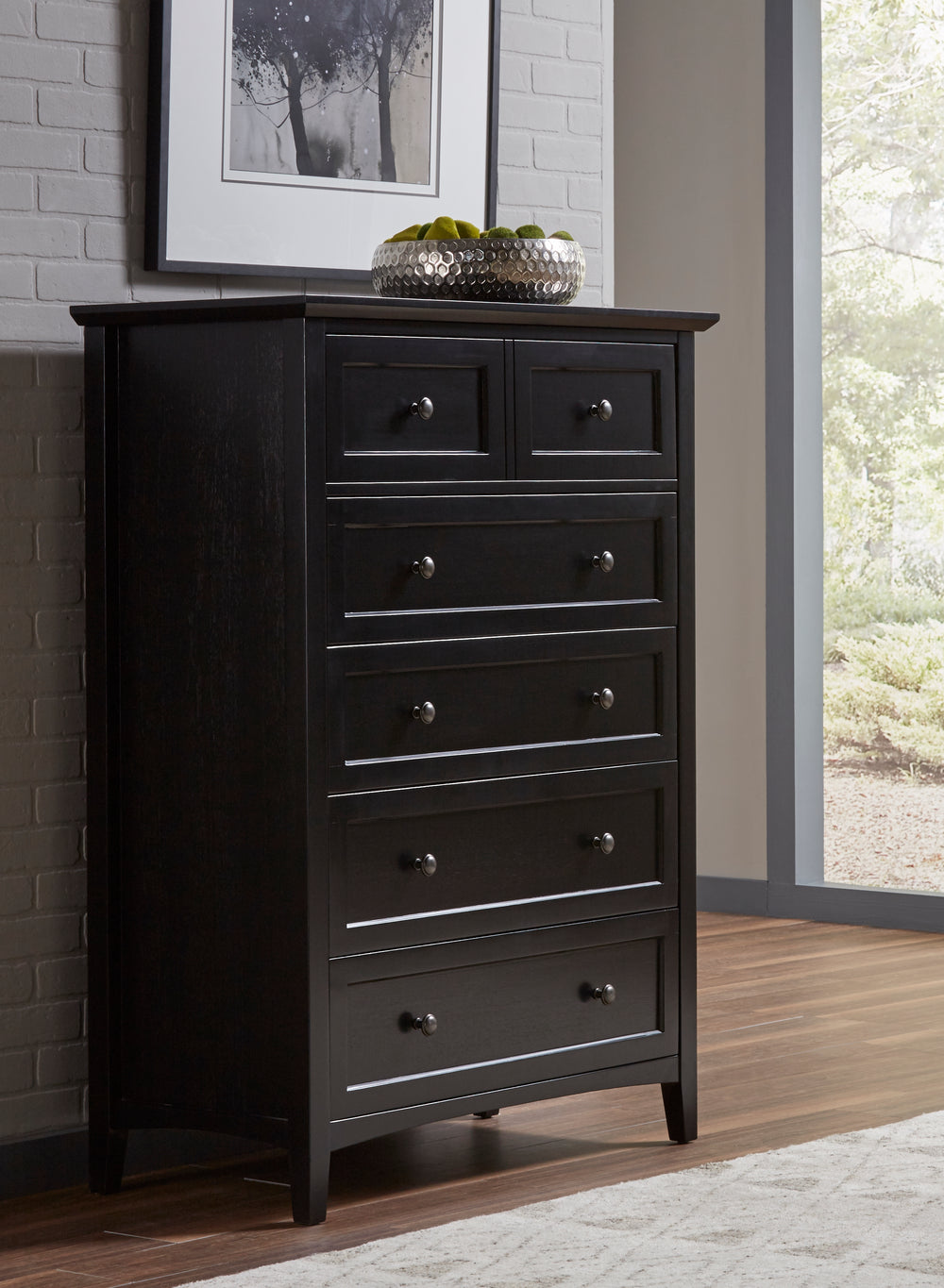 Modus Furniture 4N0284A Paragon Five Drawer Chest In Black 2024