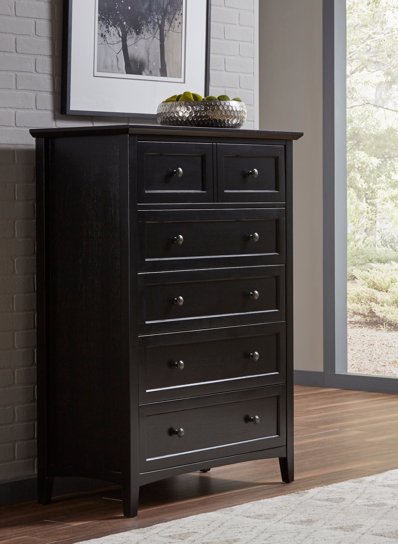 paragon-five-drawer-chest-black
