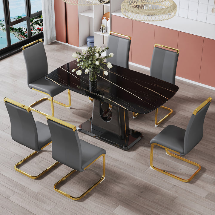 modern-dining-table-with-imitation-marble-craft-glass-top