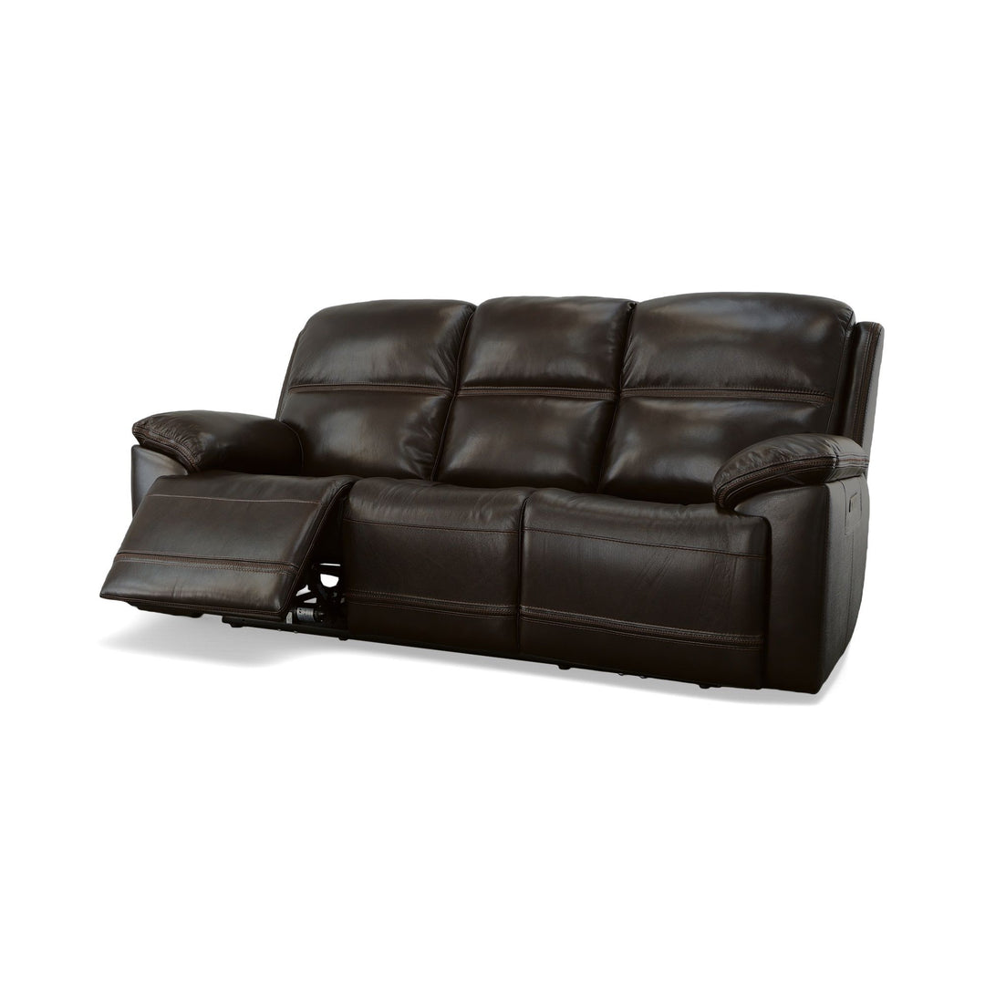 Flexsteel 1759-62PH-20270 Jackson  Power Reclining Sofa With Power Headrests  Dark Brown
