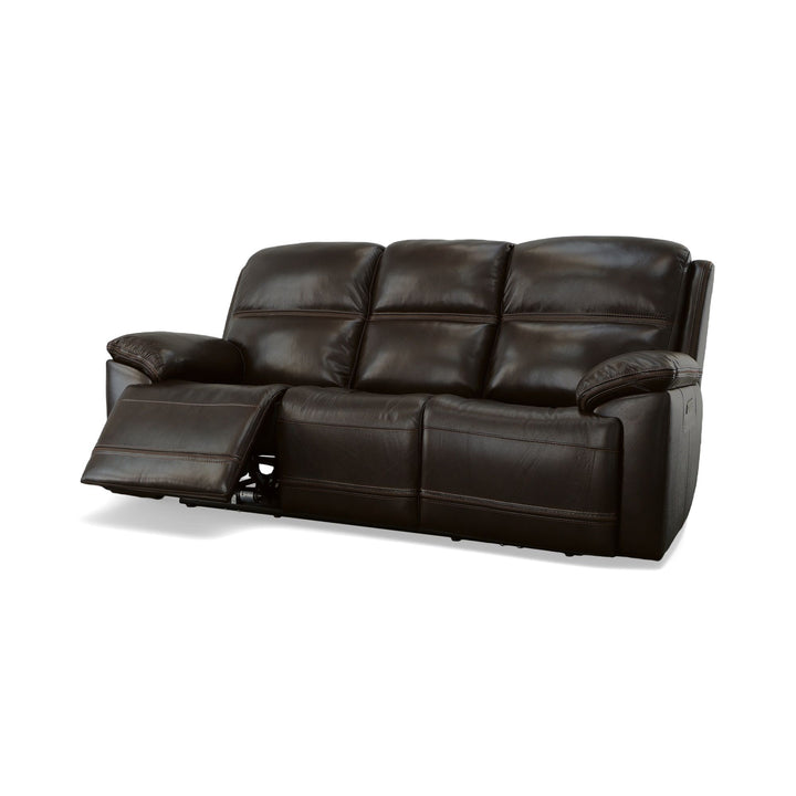 Flexsteel 1759-62PH-20270 Jackson  Power Reclining Sofa With Power Headrests  Dark Brown