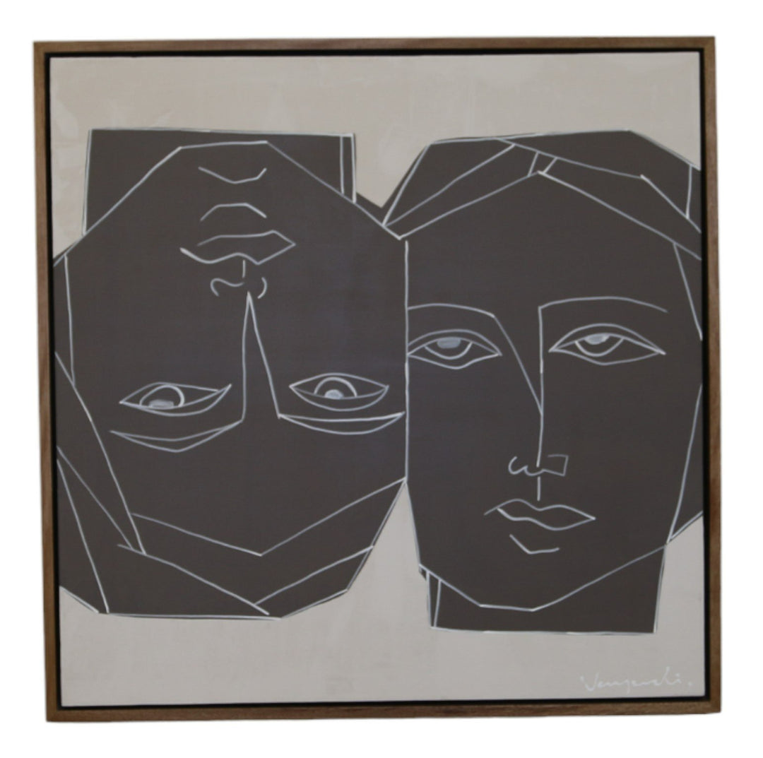 Siamese - Modern 47" x 47" Painting