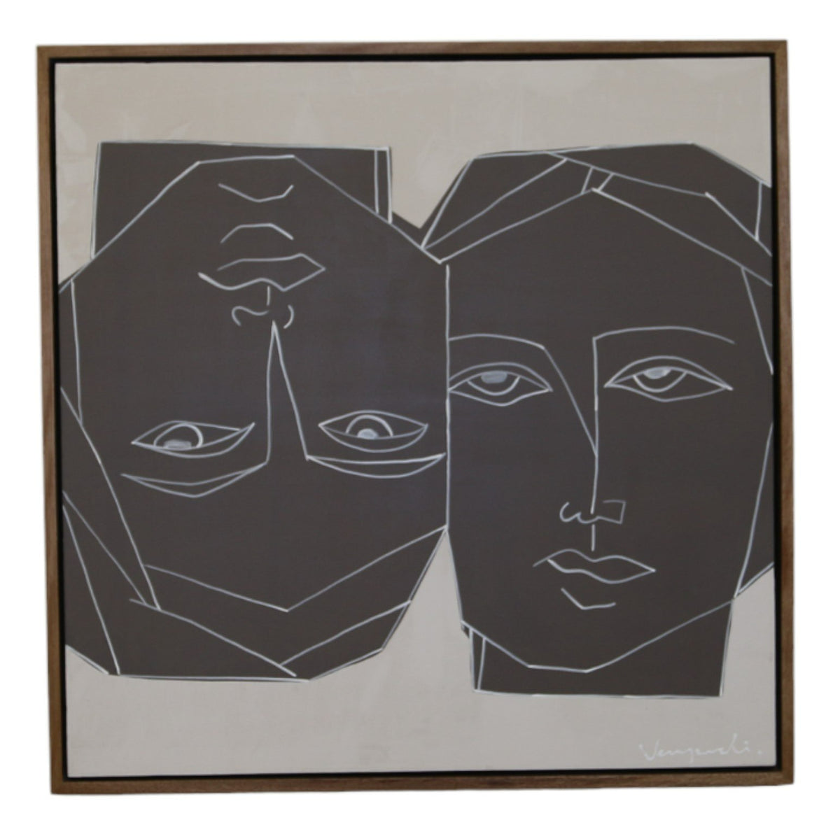 Siamese - Modern 47" x 47" Painting