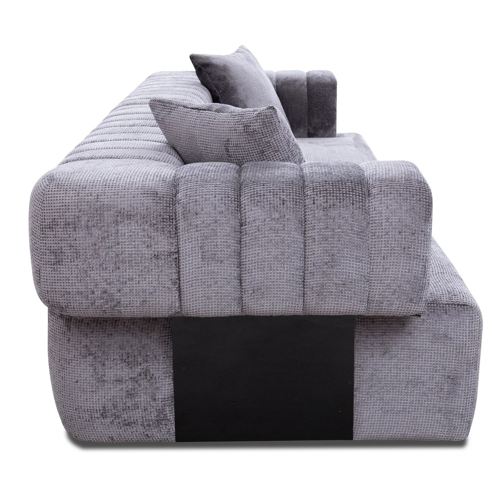 Moreno - Modern Grey Fabric 4-Seater Sofa