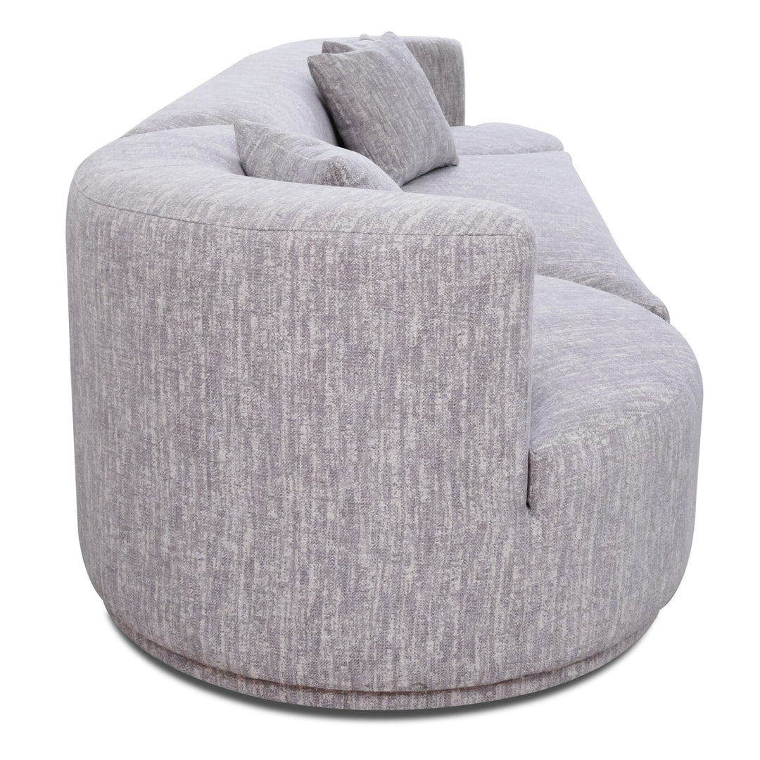 Beau - Modern Light Grey Fabric Sectional Sofa With 2 Swirling Chair