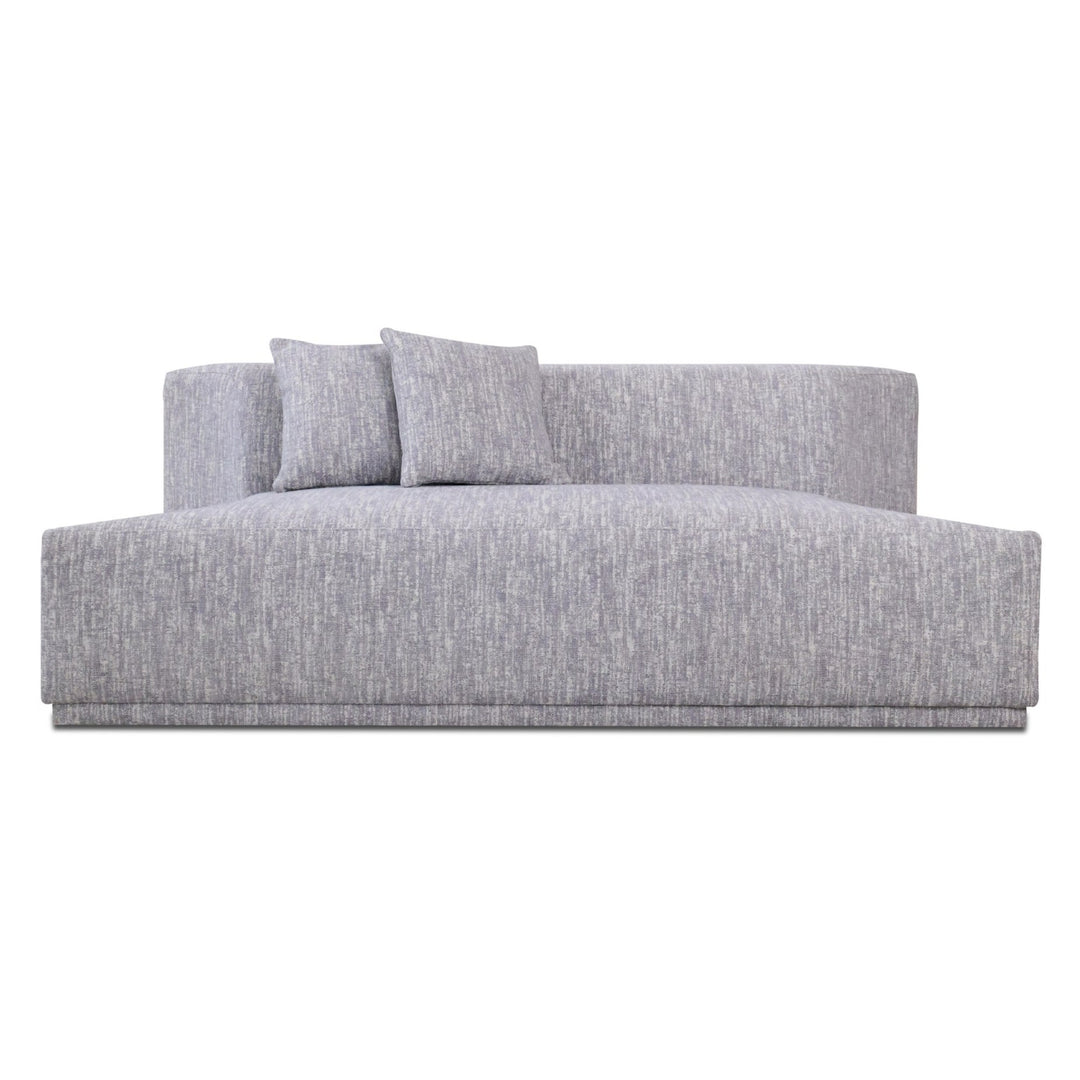 Beau - Modern Light Grey Fabric Sectional Sofa With 2 Swirling Chair