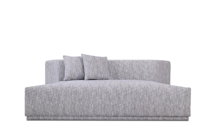 Beau - Modern Light Grey Fabric Sectional Sofa With 2 Swirling Chair