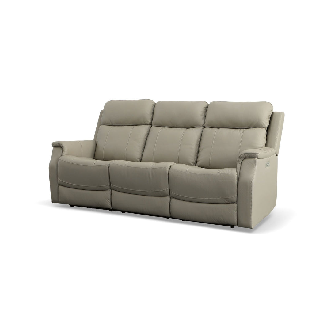 Flexsteel 1520-62PH-07201 Easton  Power Reclining Sofa With Power Headrests & Lumbar  Dove