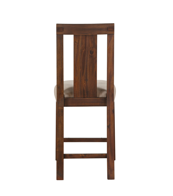 Modus Furniture 3F4170 Meadow Solid Wood Upholstered Kitchen Counter Stool In Brick Brown