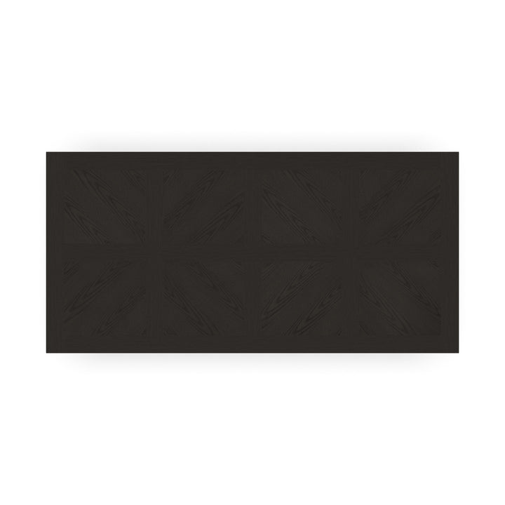 Lattice Rectangular Dining Table Dark Brown