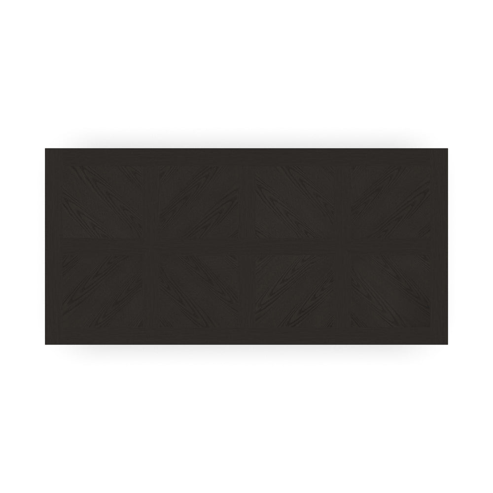 Lattice Rectangular Dining Table Dark Brown