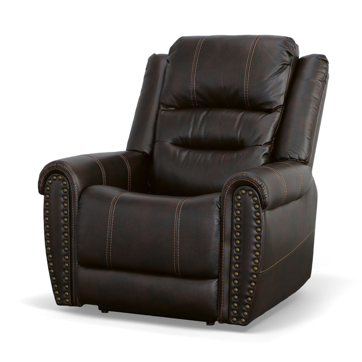 Oscar Fabric Power Recliner with Power Headrest in Molasses