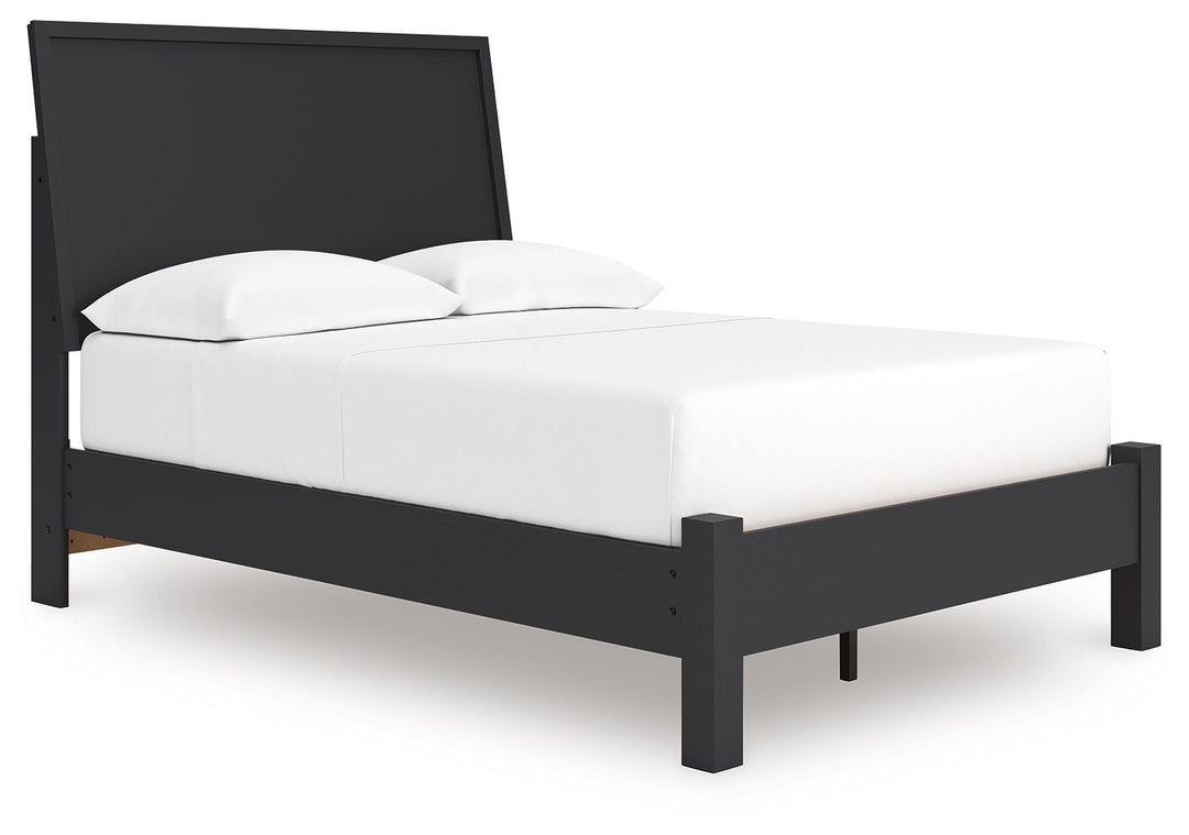 Danziar - Full Panel Bed With Low Footboard - Black by Ashley Furniture product image
