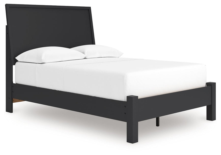 Danziar - Full Panel Bed With Low Footboard - Black by Ashley Furniture product image