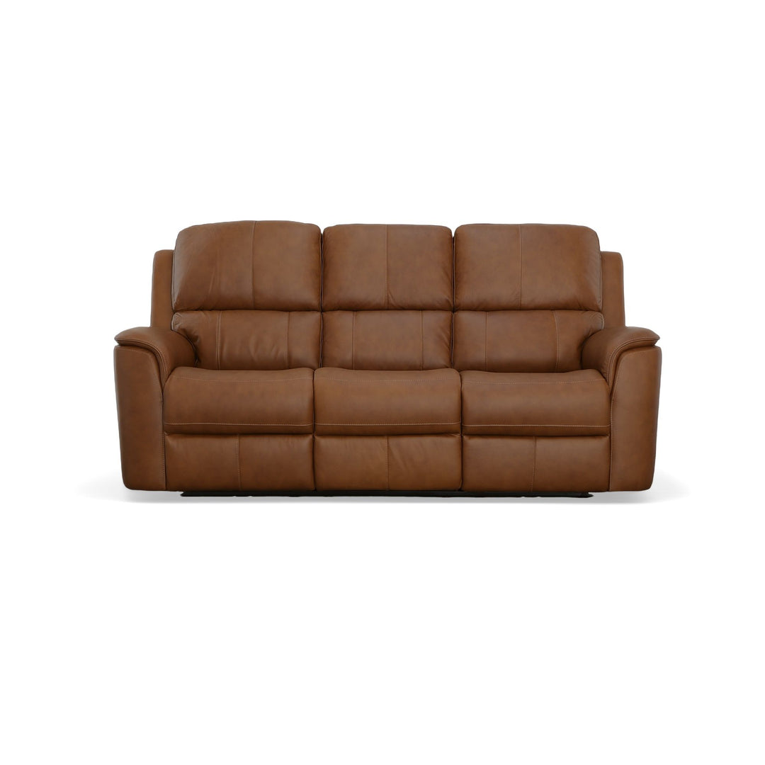 Flexsteel 1041-62PH-94672 Henry  Power Reclining Sofa With Power Headrests & Lumbar  Caramel