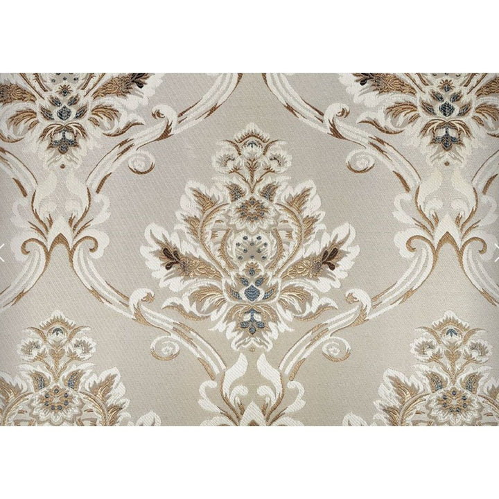 Danae - Loveseat With 5 Pillows - Fabric, Champagne & Gold