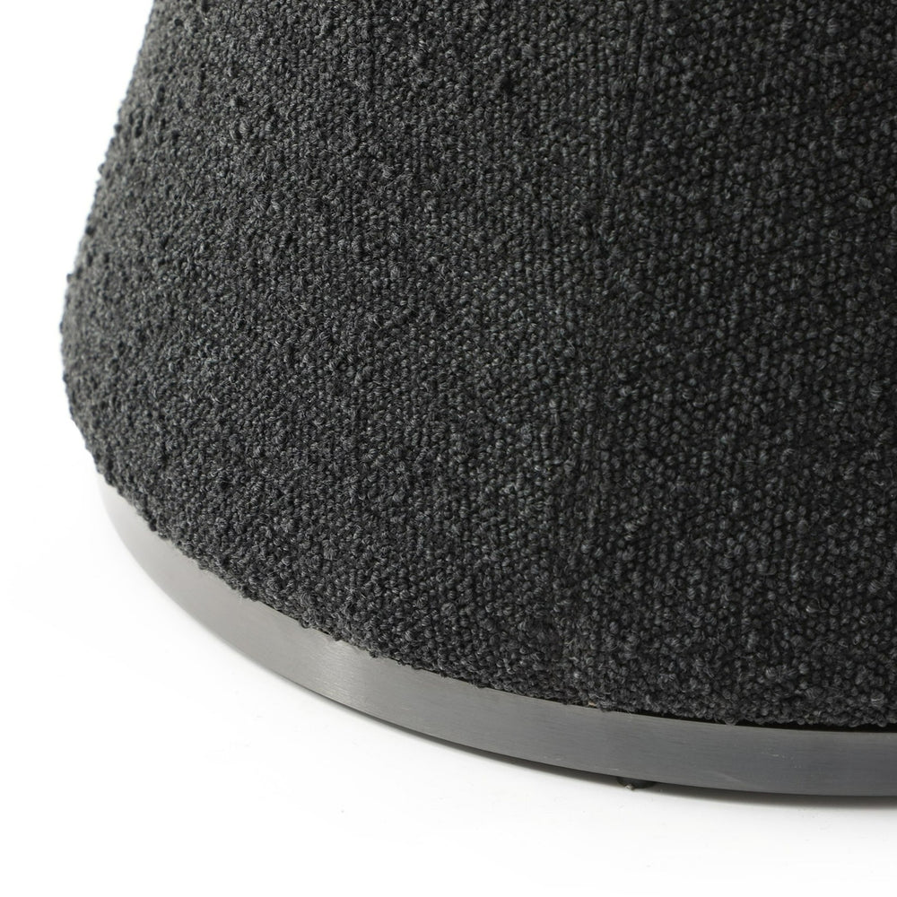Neptune - Contemporary Black Fabric + Brushed Black Gun Dining Chair - View 7