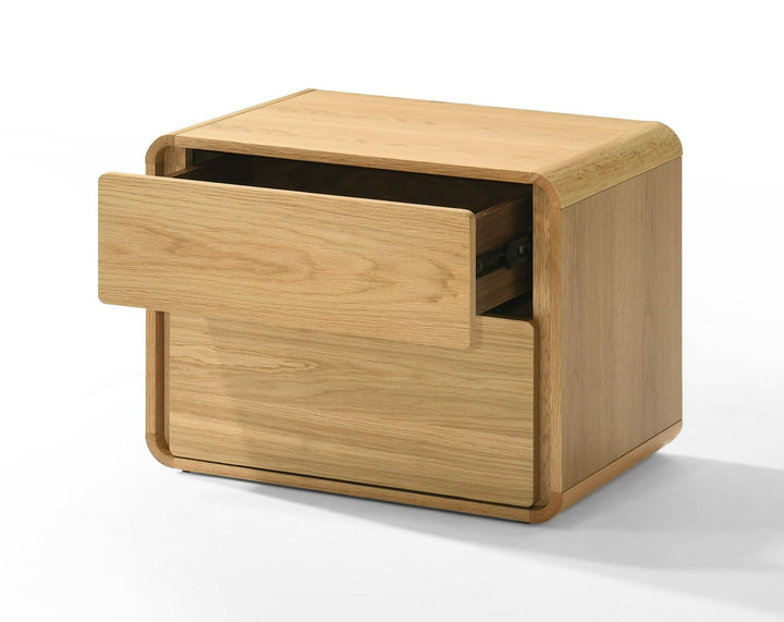Dustin  Modern Natural Oak Nightstand
