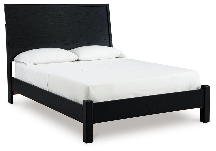 Danziar - Queen Panel Bed With Low Footboard - Black by Ashley Furniture product image