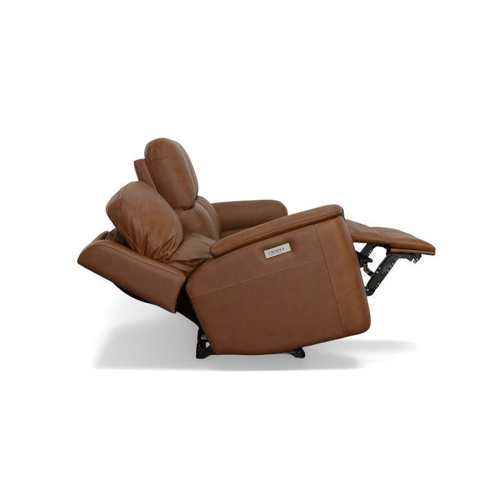 Flexsteel 1041-62PH-94672 Henry  Power Reclining Sofa With Power Headrests & Lumbar  Caramel
