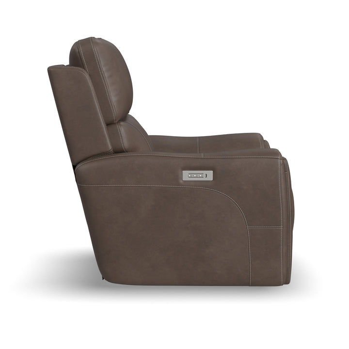 Carter Fabric Power Recliner with Power Headrest &amp; Lumbar in Cappuccino