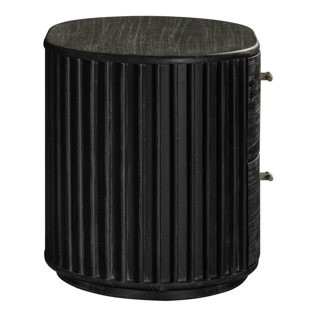 Fields - Modern Black Acacia Nightstand