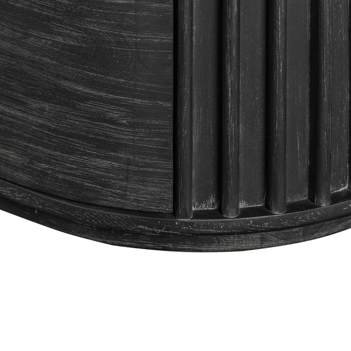 Fields - Modern Black Acacia Nightstand