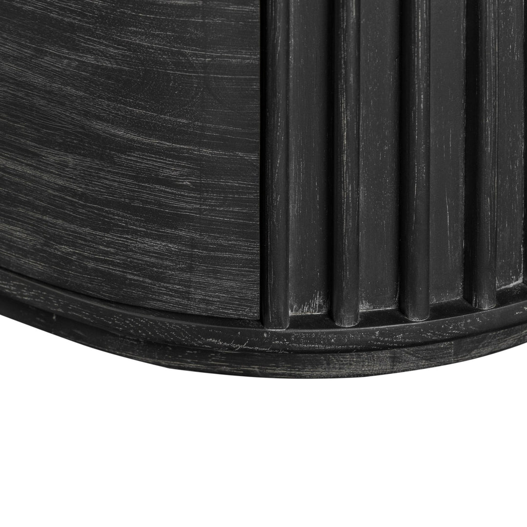 Fields - Modern Black Acacia Nightstand