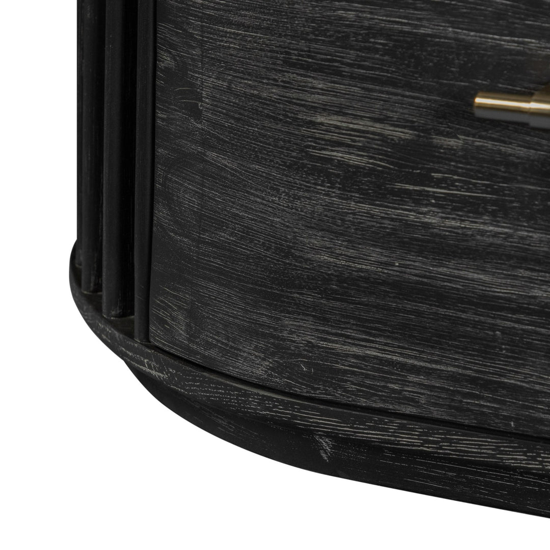 Fields - Modern Black Acacia Nightstand