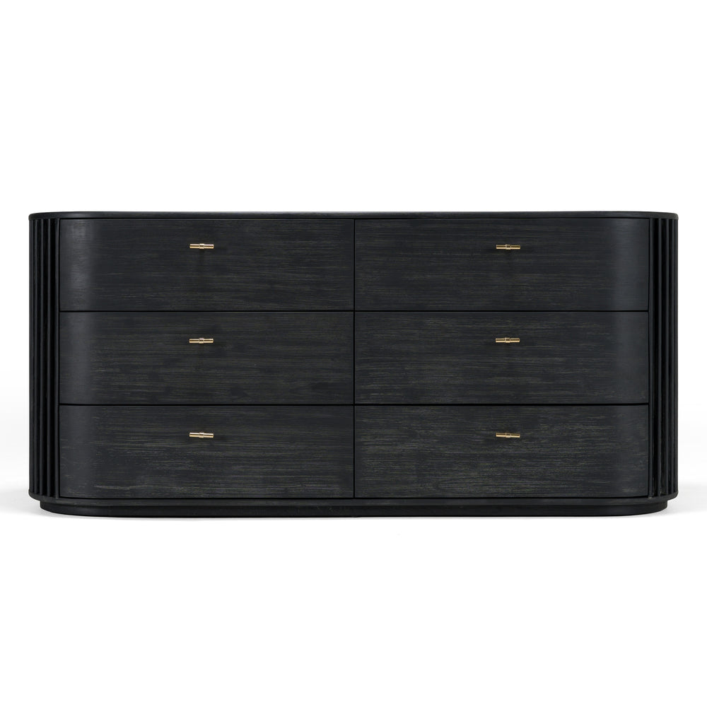 Fields - Modern Black Acacia Dresser