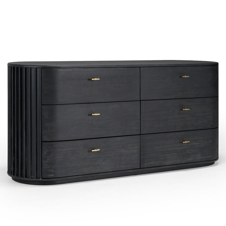 Fields - Modern Black Acacia Dresser