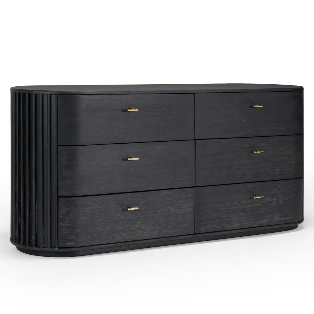 Fields - Modern Black Acacia Dresser