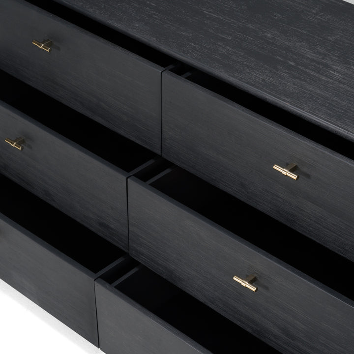 Fields - Modern Black Acacia Dresser