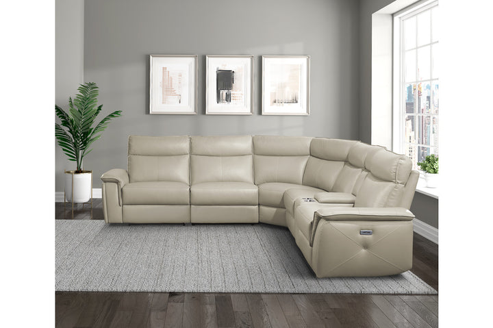 Power Reclining Leather Sectional Sofa