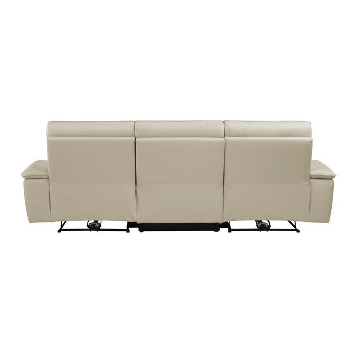 Maroni Brown Power Double Reclining Sofa with Power Headrests