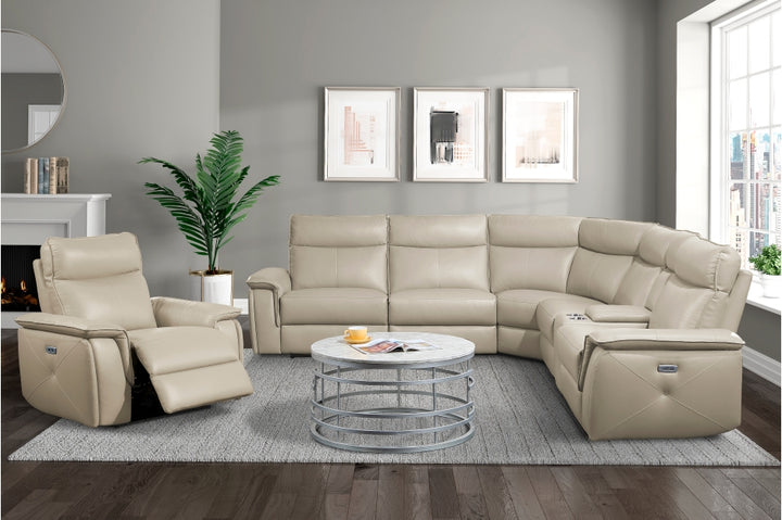 Power Reclining Leather Sectional Sofa