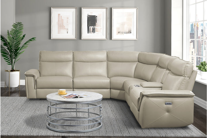 Power Reclining Leather Sectional Sofa