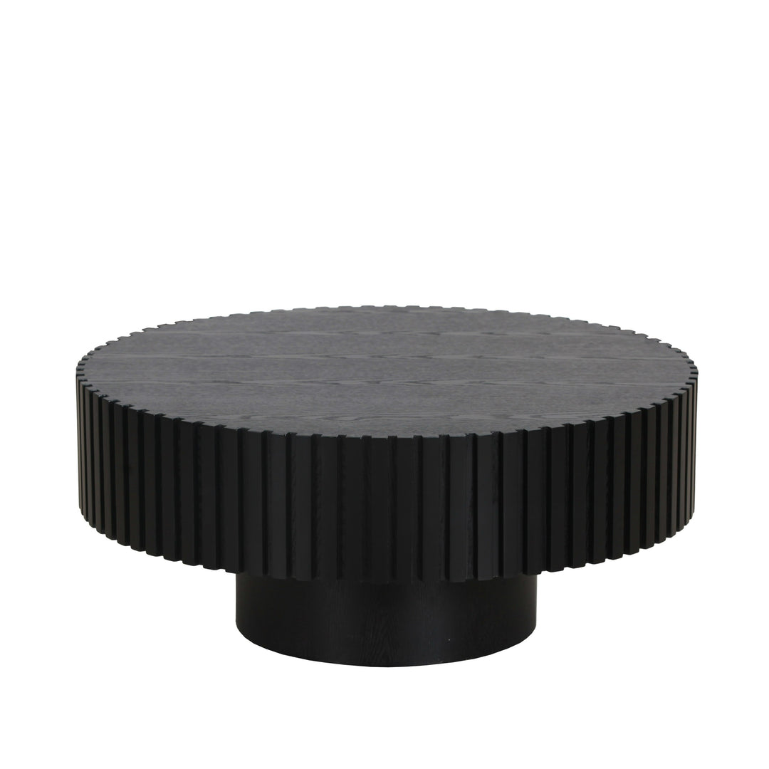 Pierre - Modern Black Ash Small Round Coffee Table