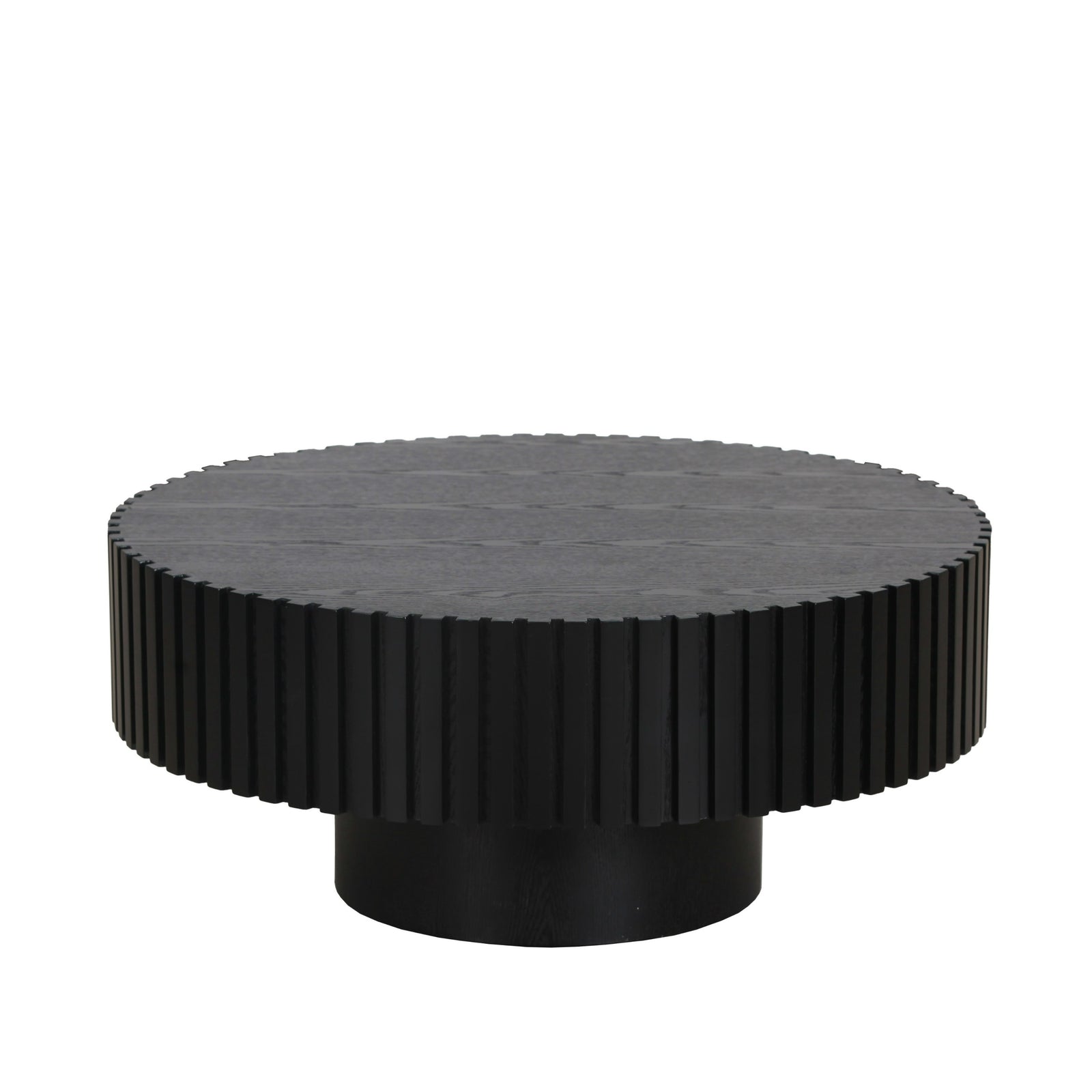 Pierre - Modern Black Ash Small Round Coffee Table