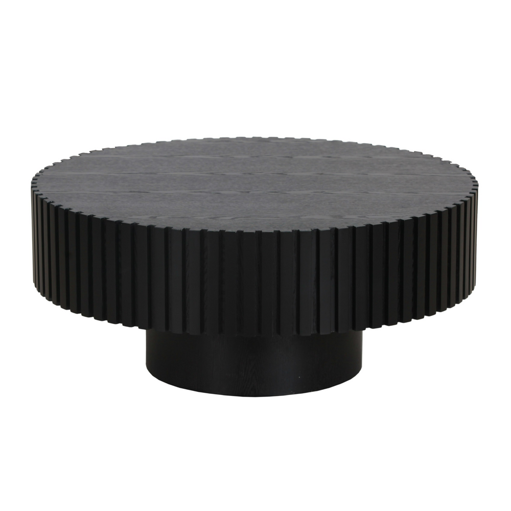 Pierre - Modern Black Ash Small Round Coffee Table